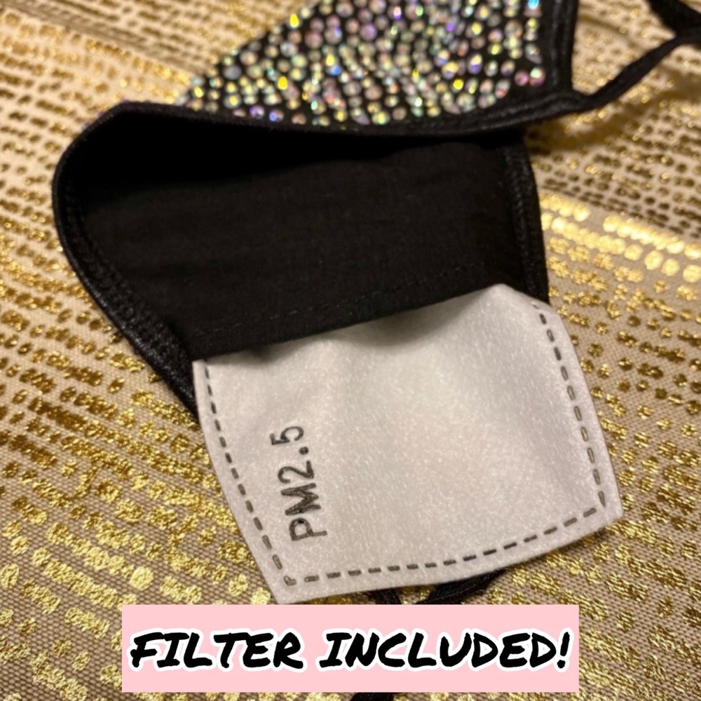 ✨Rainbow✨ Fashion Crystal Mask - Picture 3 of 10